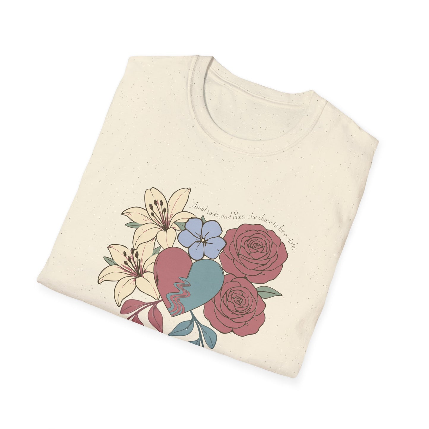 Amid Roses and Lilies – St. Faustina T-Shirt