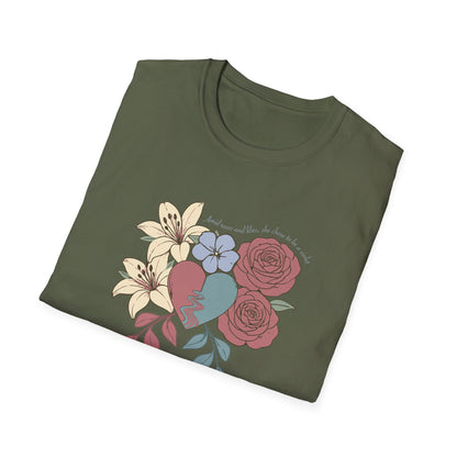 Amid Roses and Lilies – St. Faustina T-Shirt