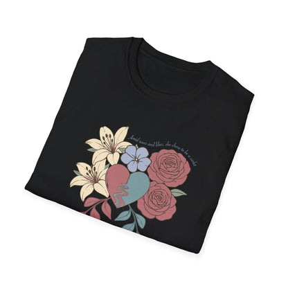 Amid Roses and Lilies – St. Faustina T-Shirt