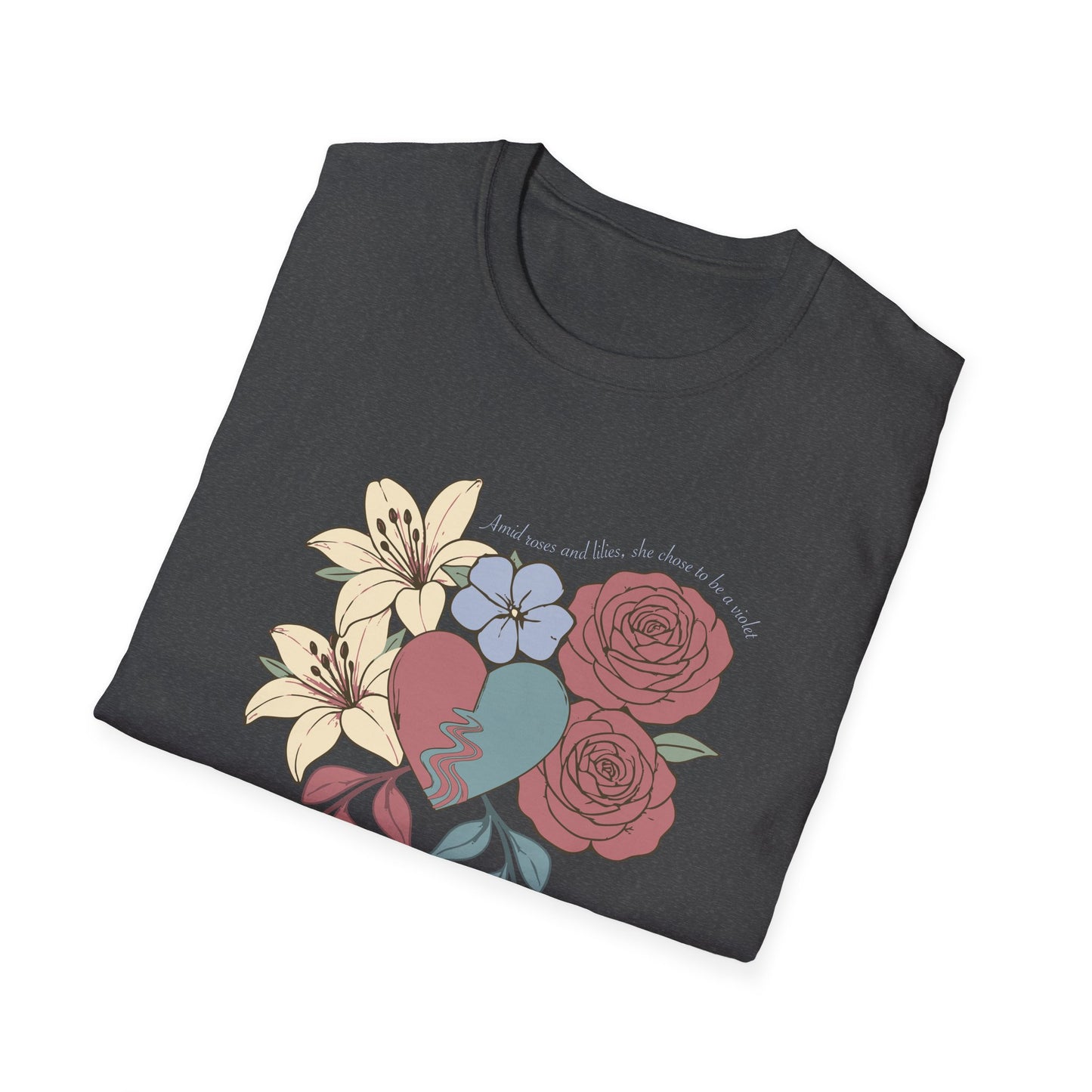 Amid Roses and Lilies – St. Faustina T-Shirt