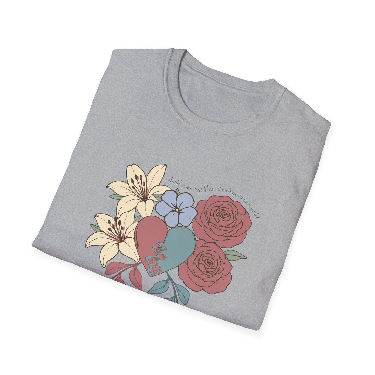 Amid Roses and Lilies – St. Faustina T-Shirt