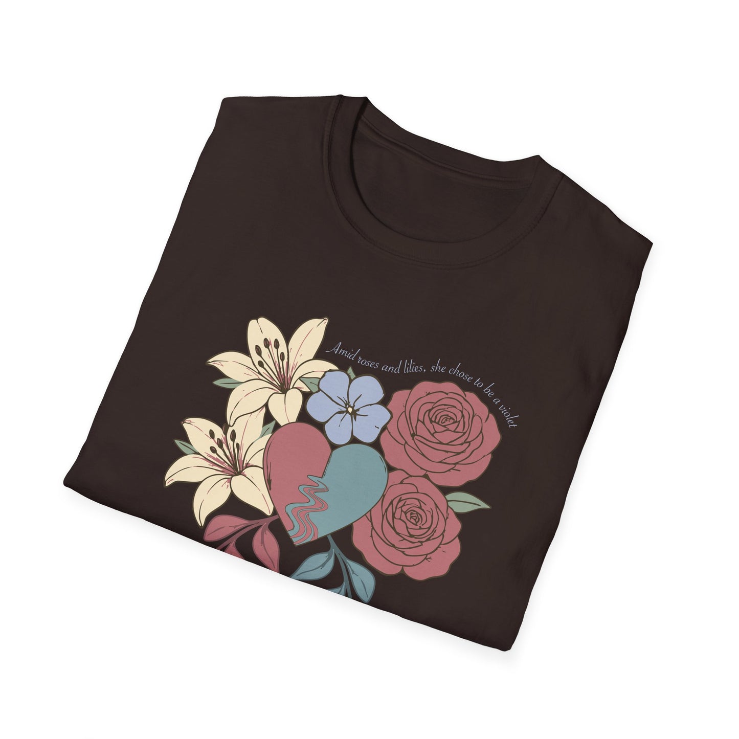 Amid Roses and Lilies – St. Faustina T-Shirt