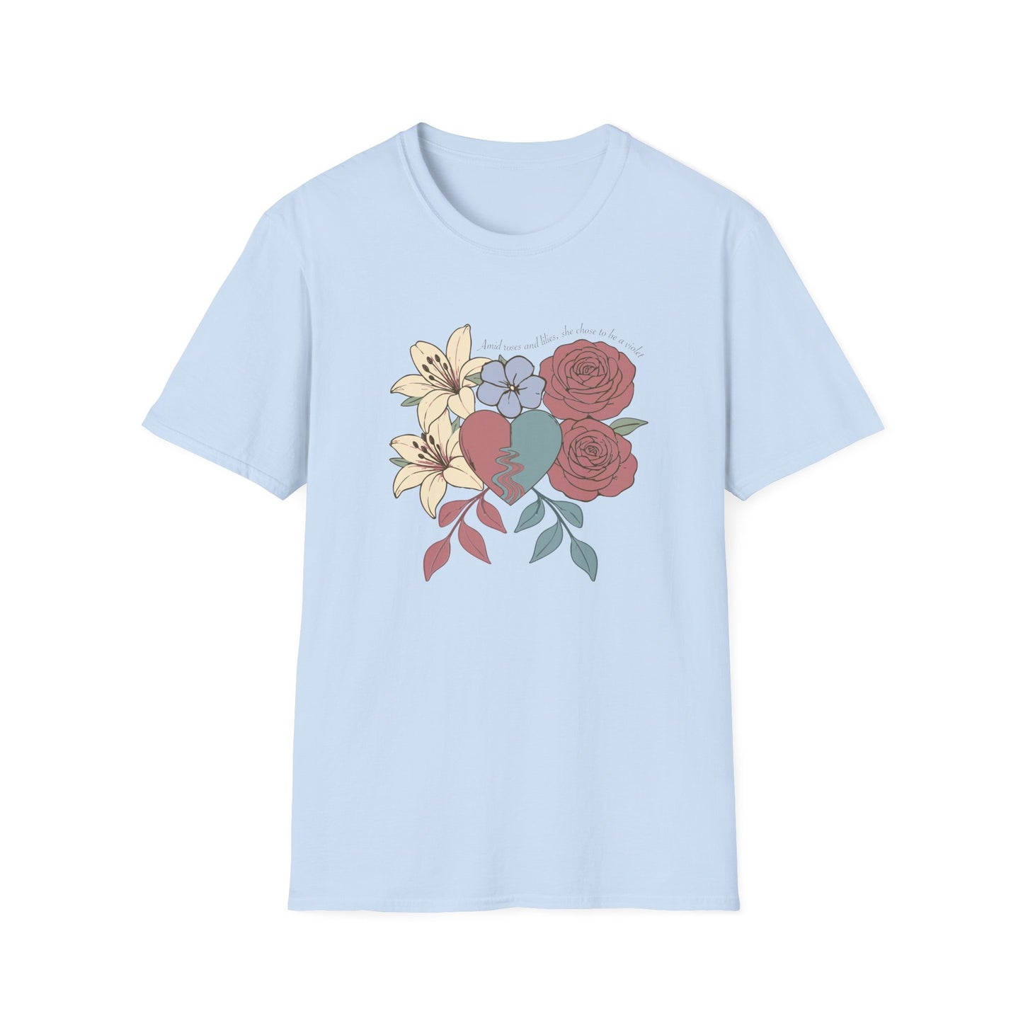 Amid Roses and Lilies – St. Faustina T-Shirt