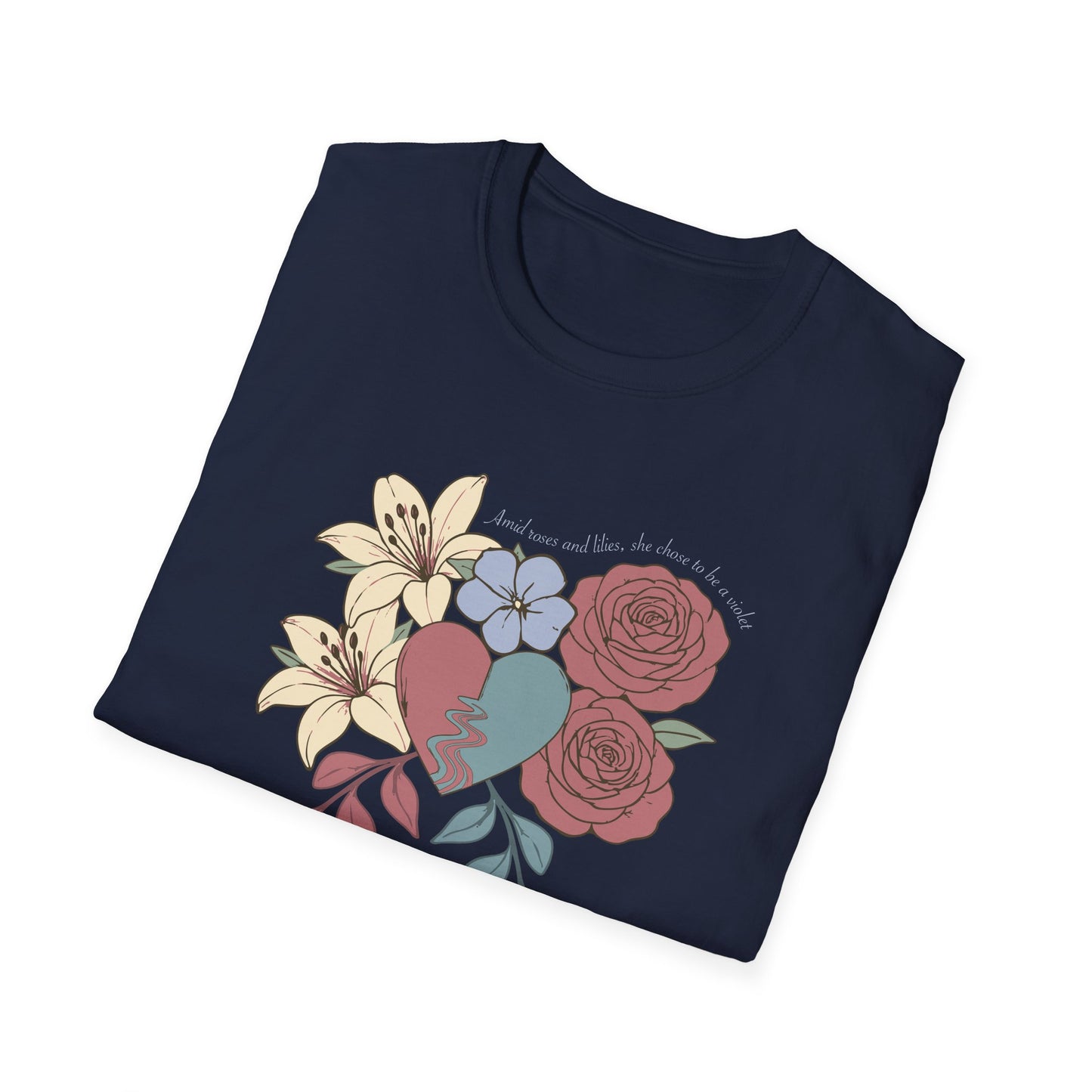 Amid Roses and Lilies – St. Faustina T-Shirt
