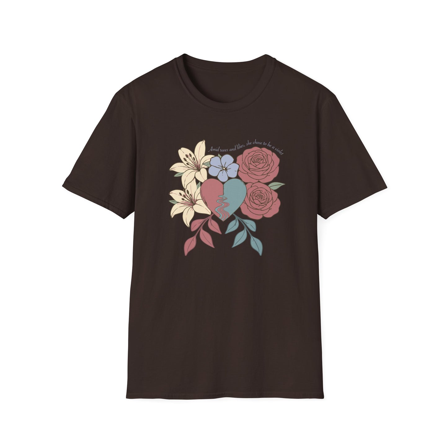 Amid Roses and Lilies – St. Faustina T-Shirt
