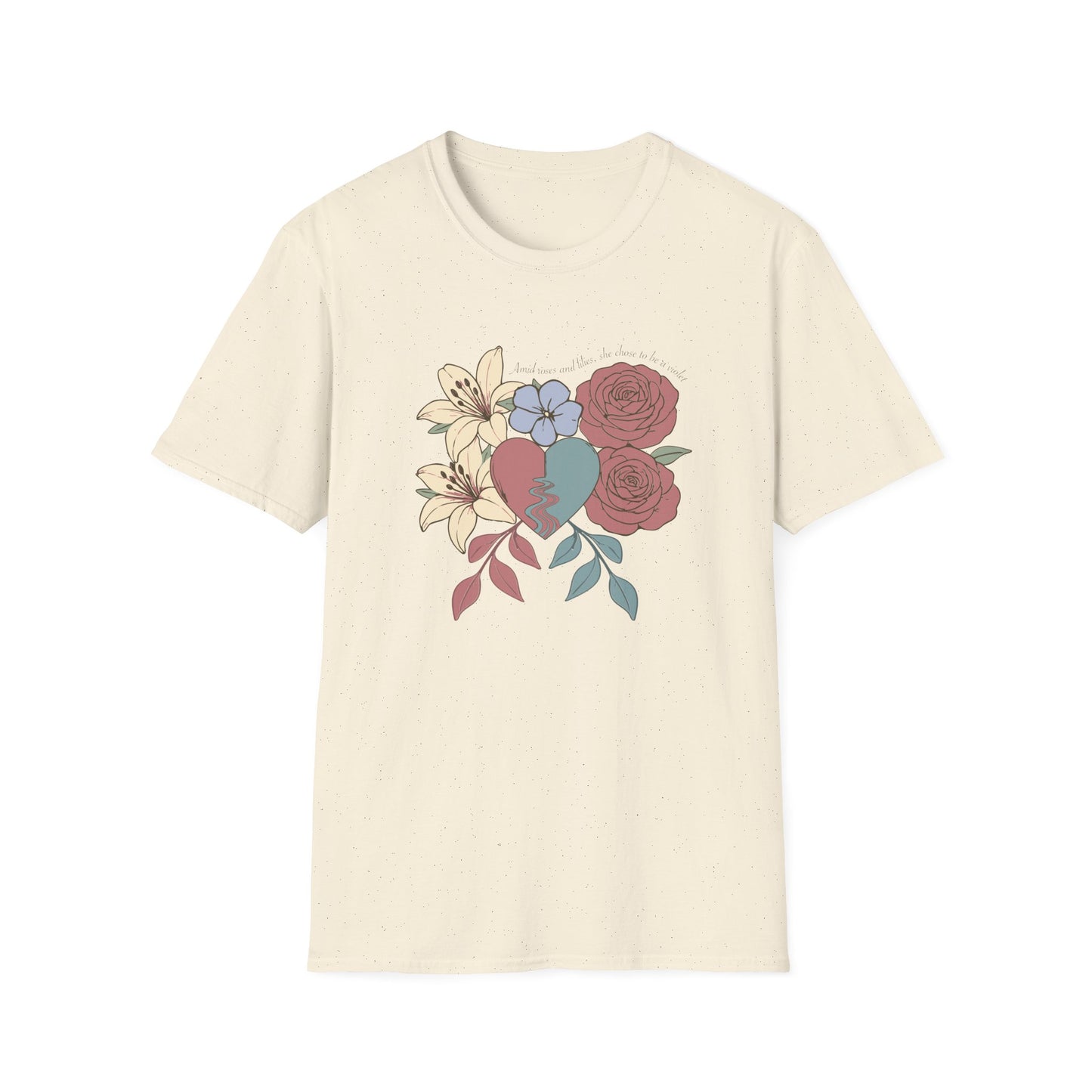Amid Roses and Lilies – St. Faustina T-Shirt